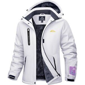 Women's White Winter Coats Waterproof Snow Ski Jacket Warm Mountain